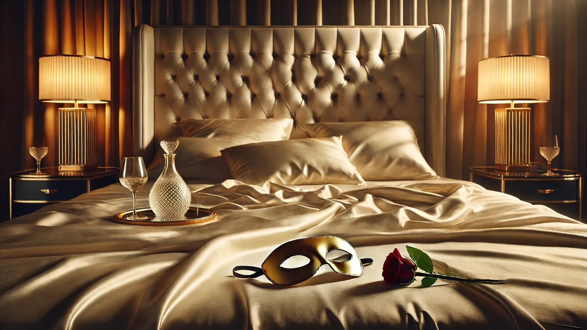 Ambiente íntimo e elegante perfeito para ilustrar um bom dicas e guia de sexo.