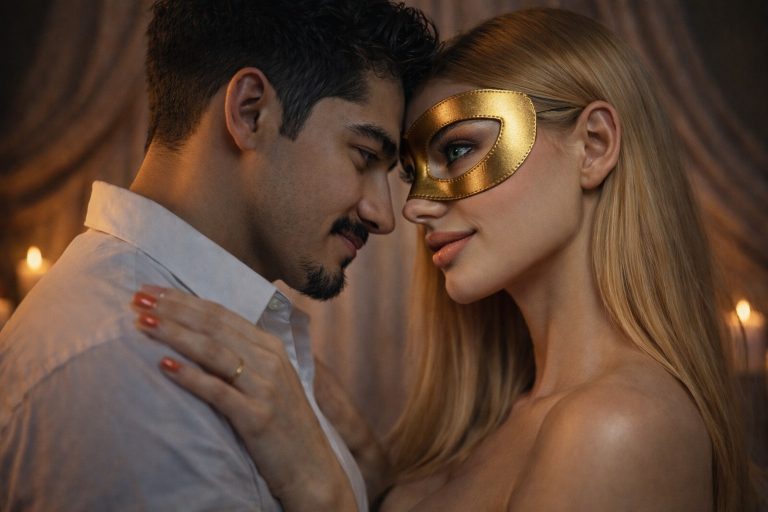 Casal usando comunicação não verbal na cama para aumentar a intimidade.