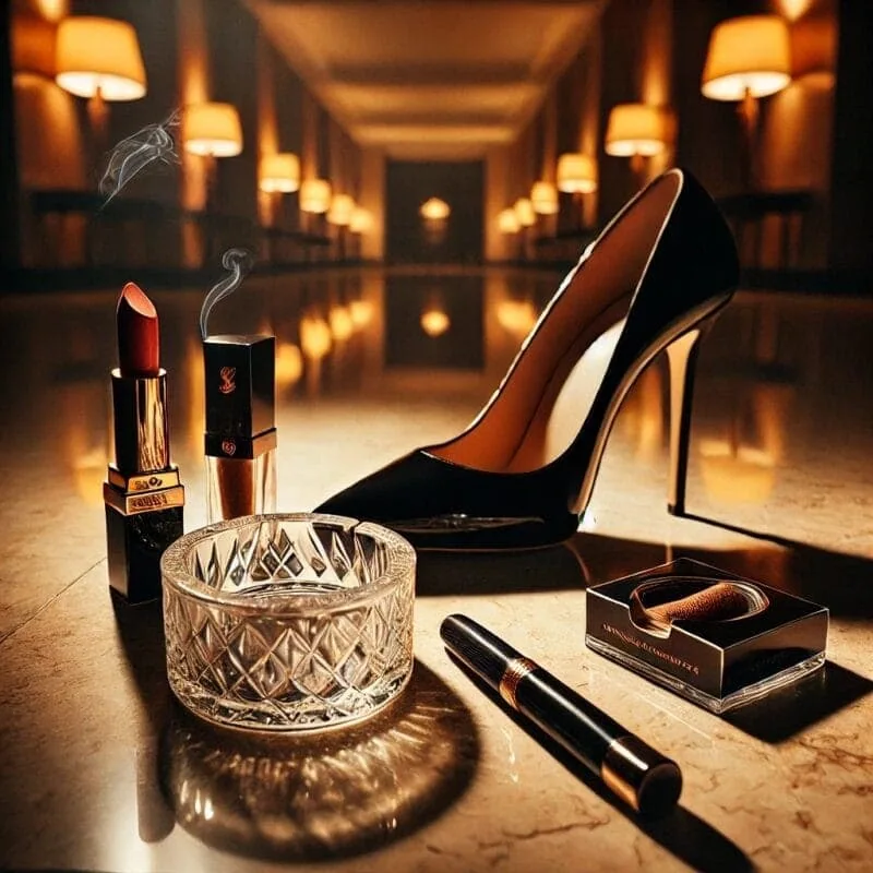 Detalhes de uma noite secreta com acompanhante VIP: salto alto, batom de grife e luxo em um hotel de Brasília.
