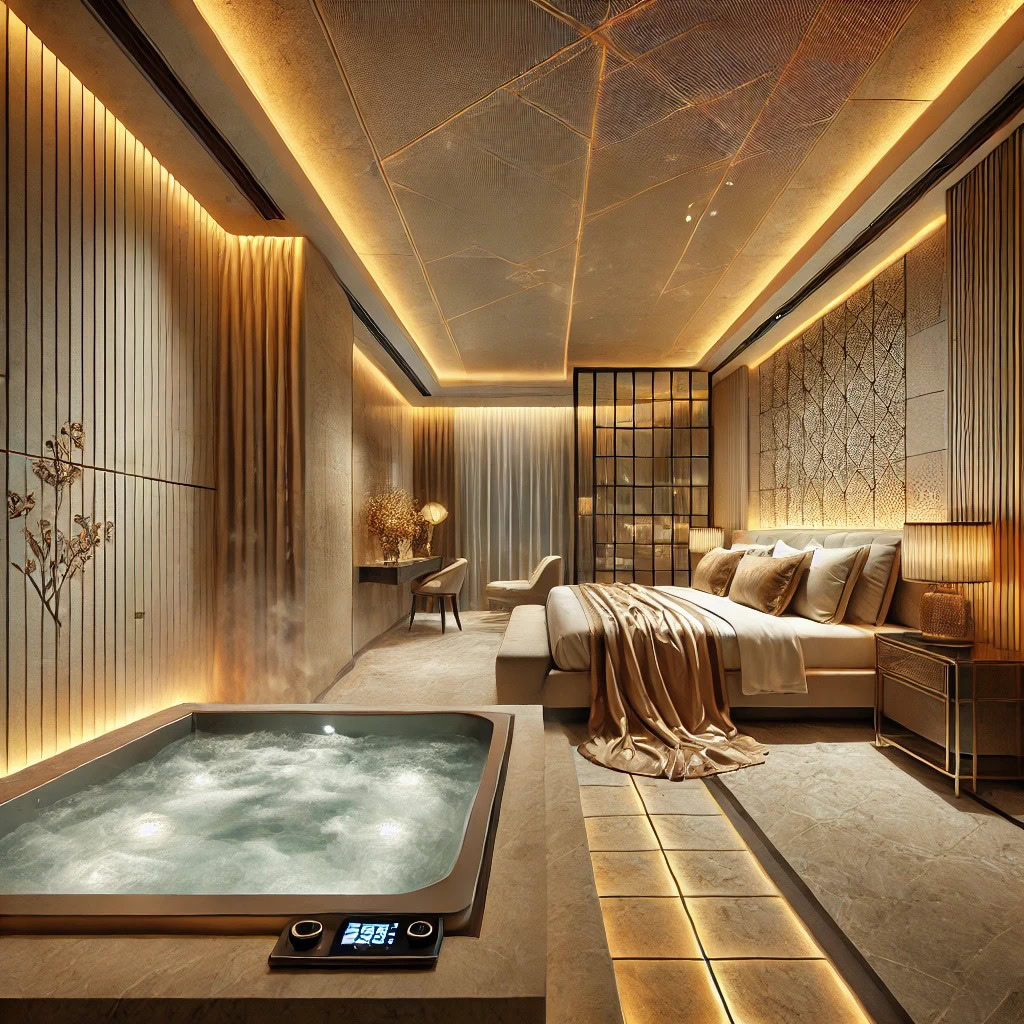 moteis discretos em sao paulo suite com hidro ofuro e iluminação cênica discreta